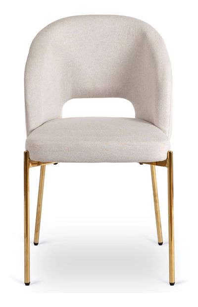 Jedálenská stolička Boss (krémová + zlatá) 
