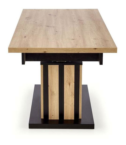 Dohányzóasztal Bollea (természetes fa + fekete)