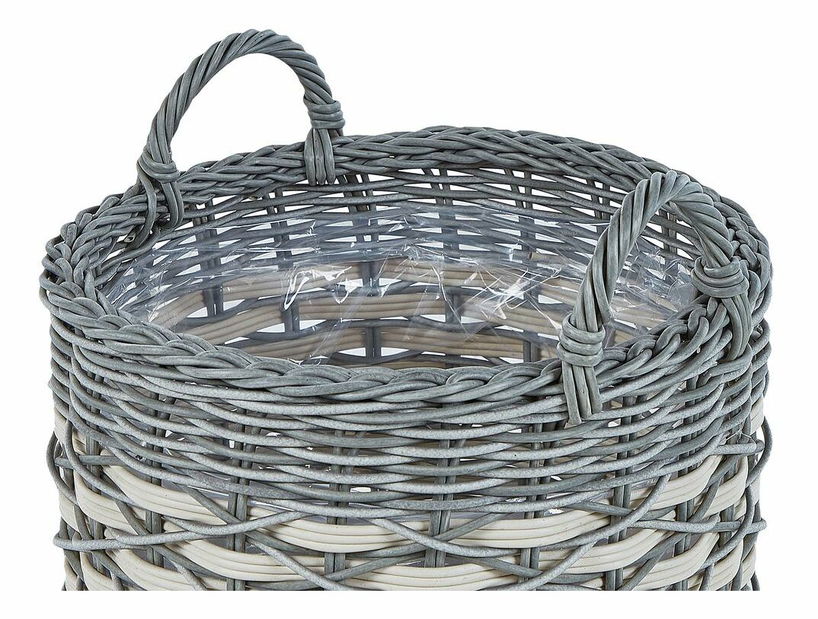 Set 3 ks košíkov Geraldo (sivá + biela)