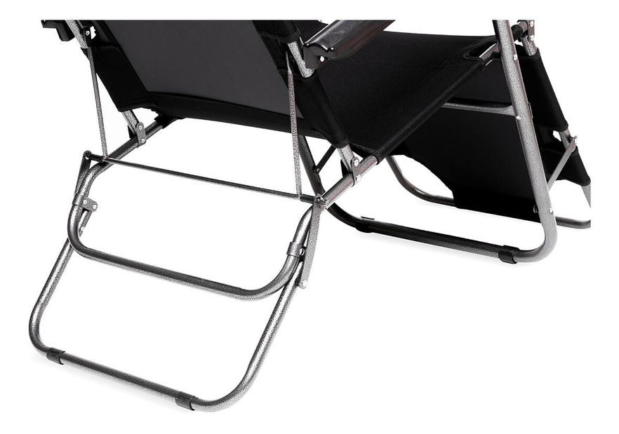 Șezlong de grădină Combei (negru)