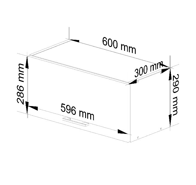 Dulap superior de bucătărie Ozara W60OK (alb + beton)