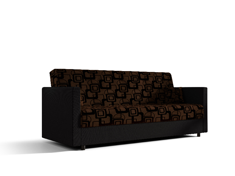 Háromszemélyes kanapé Momentum (fekete + sötétbarna)