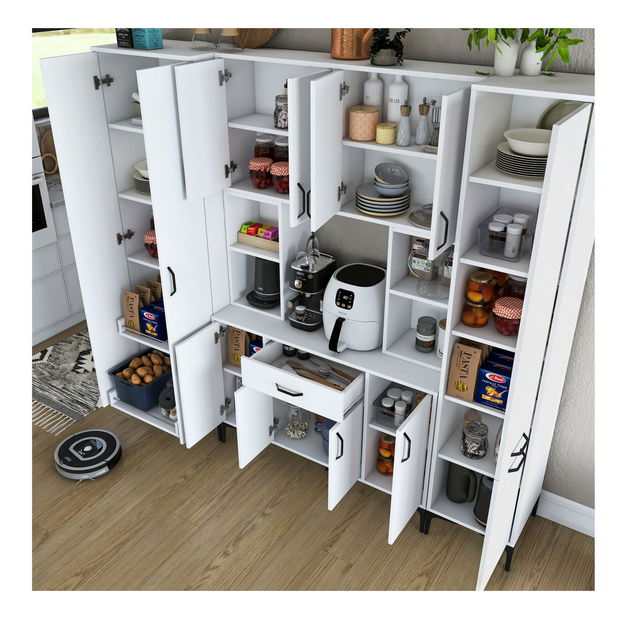 Set 3ks. konferenčných stolíkov Kutevi 2 (biela)