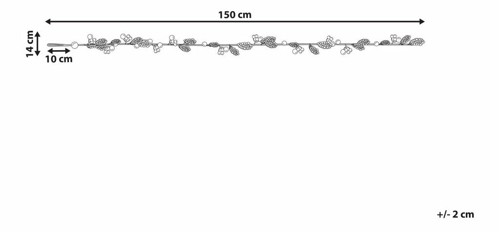 Božićni vijenac 150 cm Tiberius (crvena) 