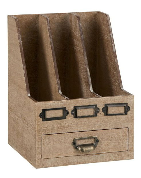 Doplnok do domácnosti Jolipa Držiak na časopisy (30x28x40cm) (Prírodná)