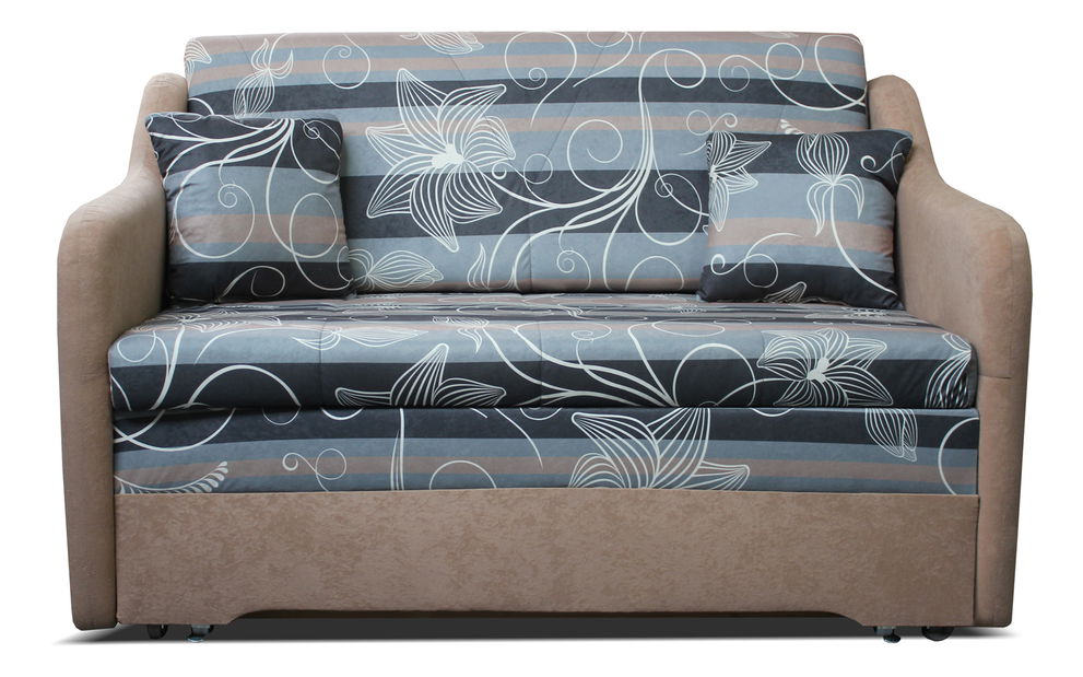 Pohovka dvojsedačka Edra (sivá + béžová)