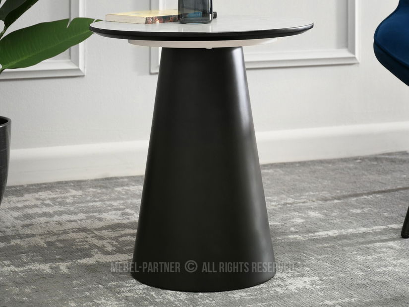 Konferenčný stolík Otava 45 (mramorovo sivá + čierna)