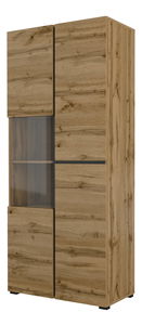 Vitrină Crossroad N12 (stejar wotan + negru)