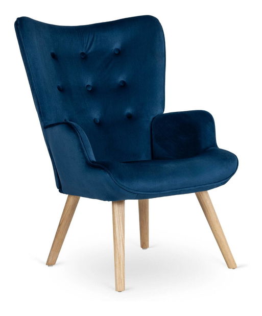 Fotelja s naslonom za noge Lombardi (mornarsko plava) 