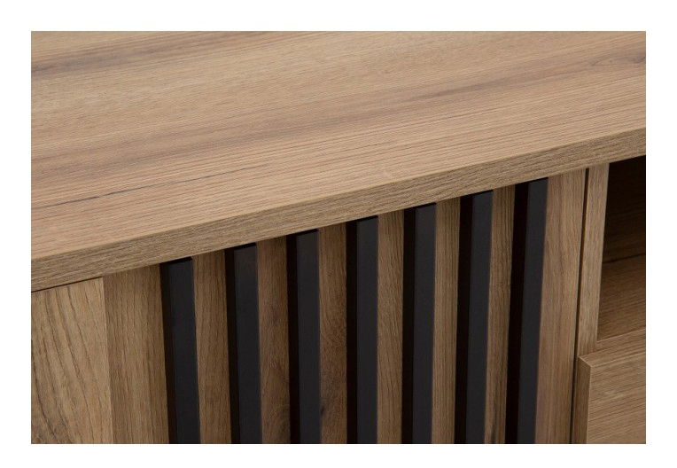 TV stolík/skrinka Neo NE1 (dub evoke + čierna matná)