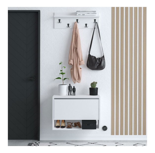 Predsieňová stena Aliex 1 (biela)