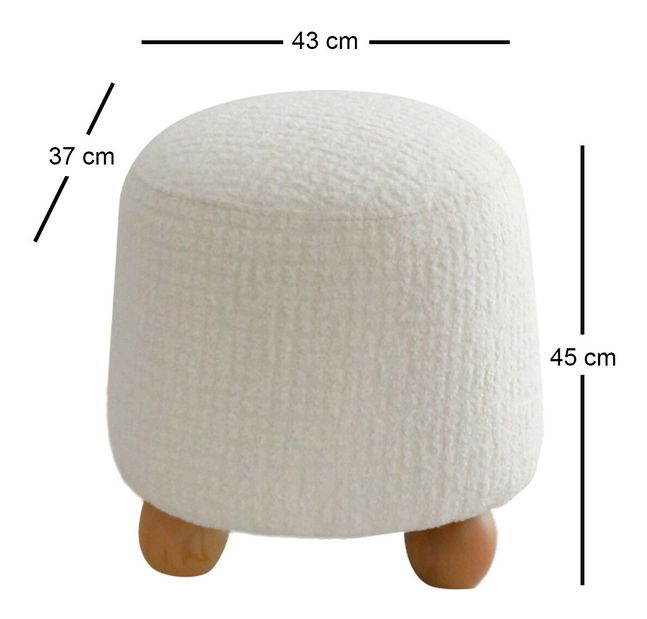 Taburetka Fafnir (biela)