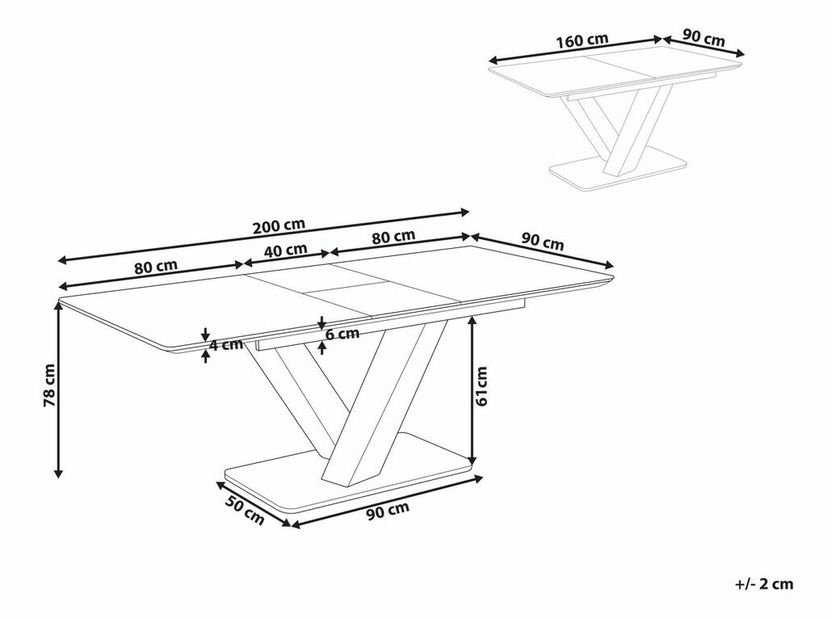 Jedálenský stôl Speed (biela) (pre 8 a viac osôb)