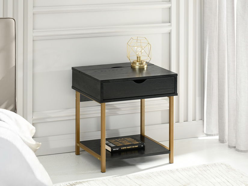 Nočný stolík Entrevista (zlatá)