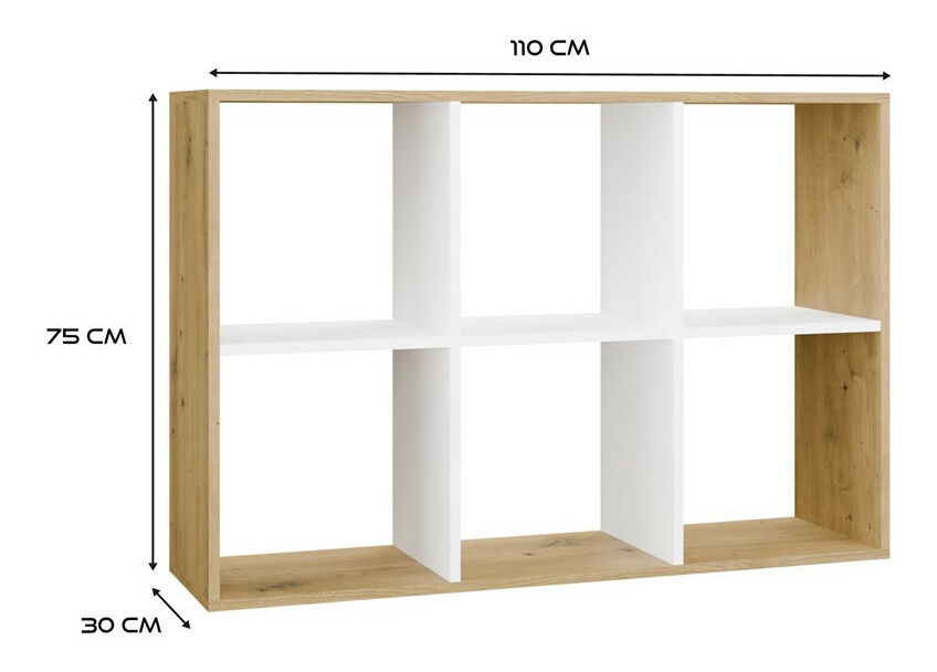 Raft Metros 3 (stejar artisan + alb)