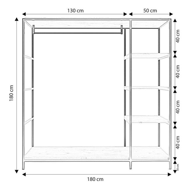 Raft Armstrong (Stejar + Negru) 