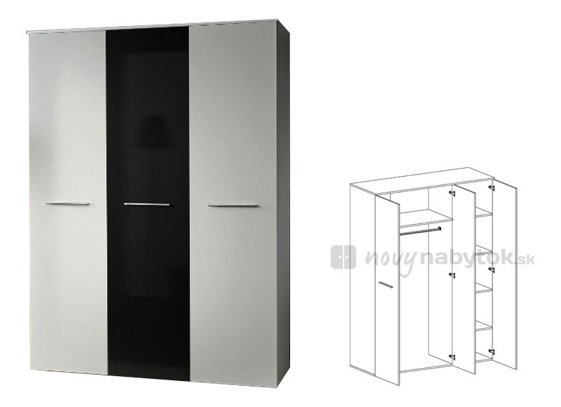 Šatníková skriňa Shelby 23 WWS BG