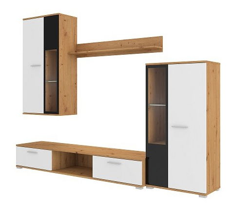 Set za dnevni boravak Saul (hrast artisan) (bez rasvjete)