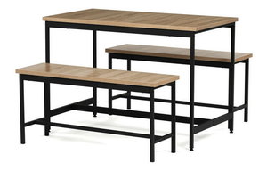 Jedálenský set s 2 stoličkami Autaus (hnedá)