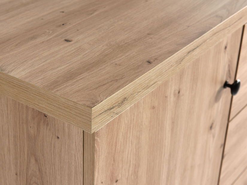 Komoda Sigeren SG04 (hrast artisan + hrast artisan + crna) *outlet moguća oštećenja