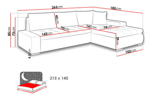 Sarokkanapé garnitúra Hesron (sötétzöld)
