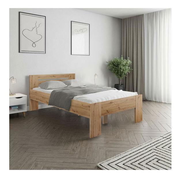 Jednostruki krevet 120x200 cm Boyard (hrast artisan)