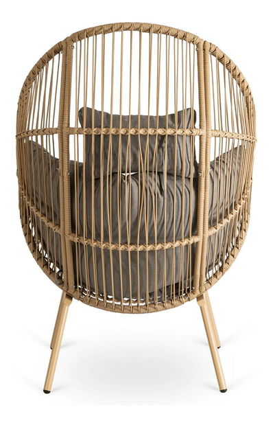 Vrtna fotelja s naslonom za noge Positivos (siva) 