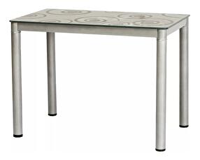 Masă de sufragerie 100 cm Damion (gri + gri) (pentru 4 persoane)