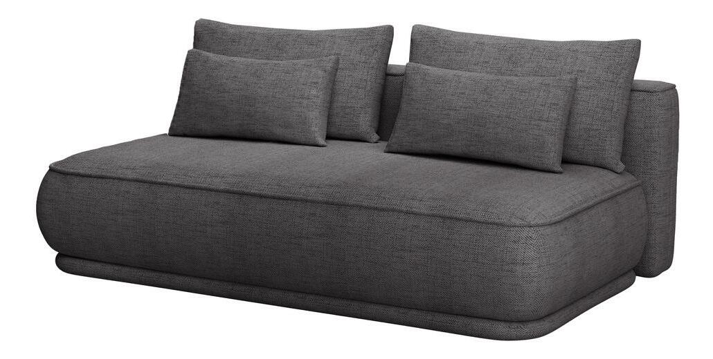 Háromszemélyes kanapé Lesanna (sötétszürke + fekete)