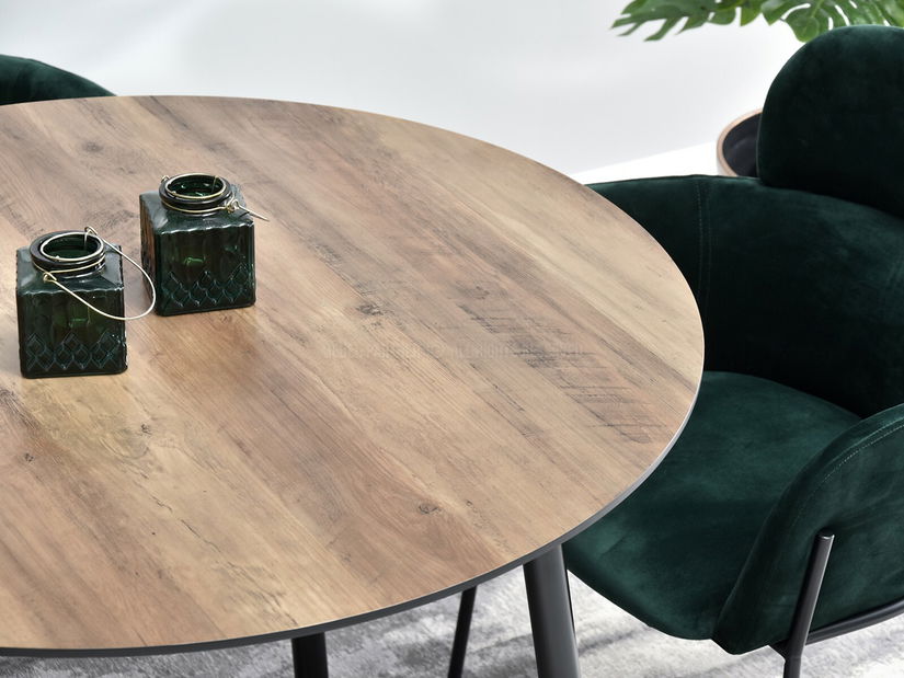 Jedálenský stôl Verda (orech + čierna)