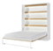 Lenyitható ágy 160 Perfecto I (fehér + tölgy + fekete) (vertikális) (világítás nélkül)