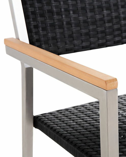 Set 2ks. stoličiek Grosso (čierna) (ratan)