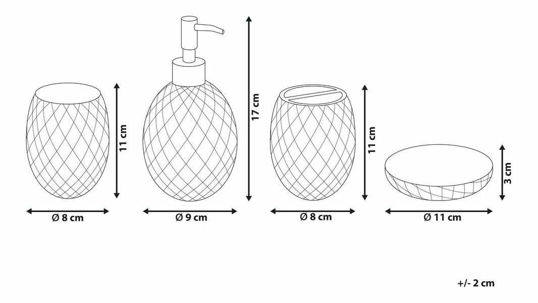 Kúpeľňové doplnky Chance (zelená)
