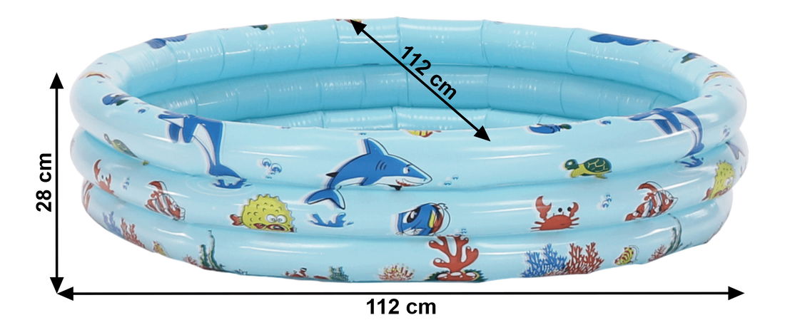 Dječji bazen na napuhavanje Leah (plava + uzorak)