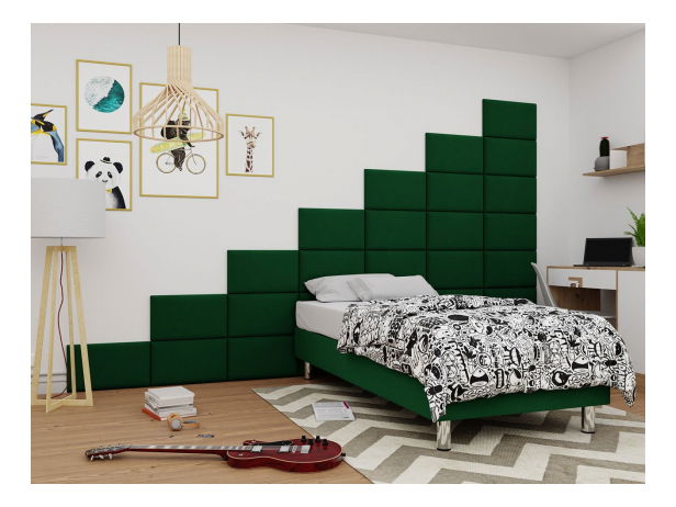 Set 2 ks. čalúnených panelov Pag 50x30 cm (tmavozelená) *výpredaj