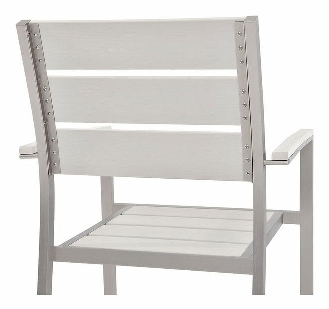 Záhradná jedálenská sada Vero (biela)