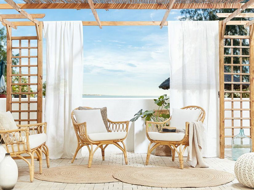 Záhradný set Sanford (krémovobiela) (pre 4 osoby)