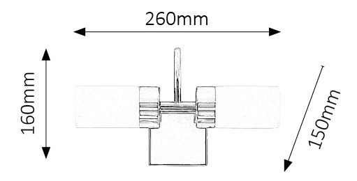 Iluminat pentru baie Betty 5714 (crom + alb)