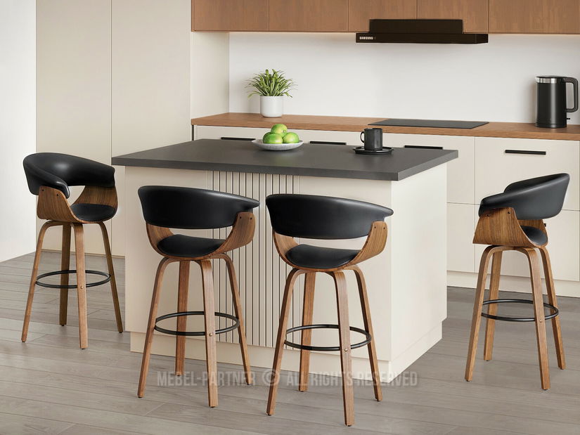 Scaun bar Elynah 75 (negru)