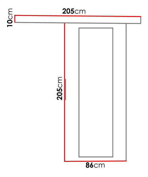 Posuvné dvere Melanie 80 III (biela) *bazár