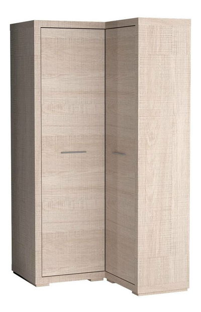 Rohová šatníková skriňa Vega 39 (dub santana svetlý)