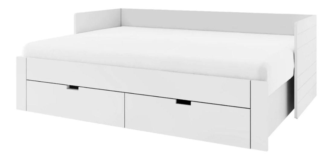 Jednostruki krevet 90 cm Anatomy (bijela) (s podnicom)