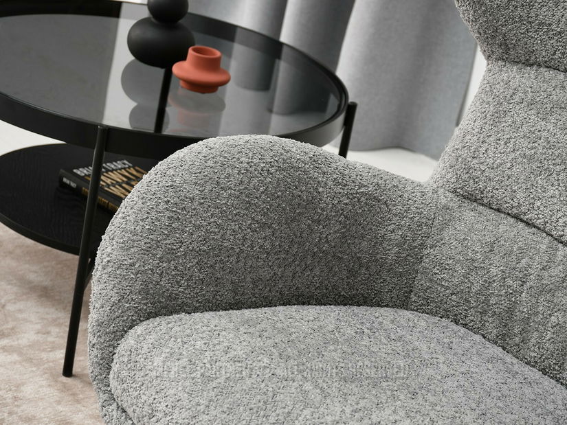 Fotel Trudy (szürke + fekete)