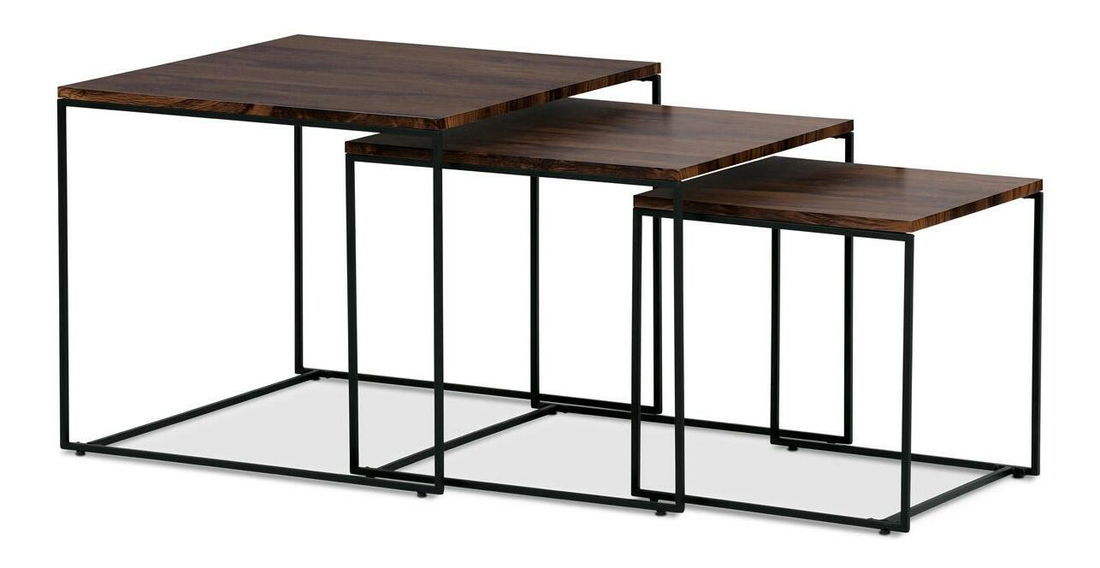 Set 3 konferenčných stolíkov Adeptos (orech)