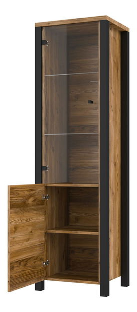 Vitrina Oralee Typ 05 (smreka + crna mat)