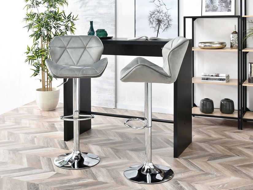 Stolička Huhu (sivá + chrómová)