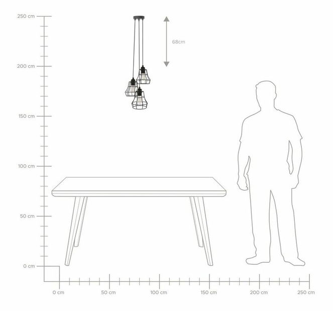 Lámpa Peoria (fekete)