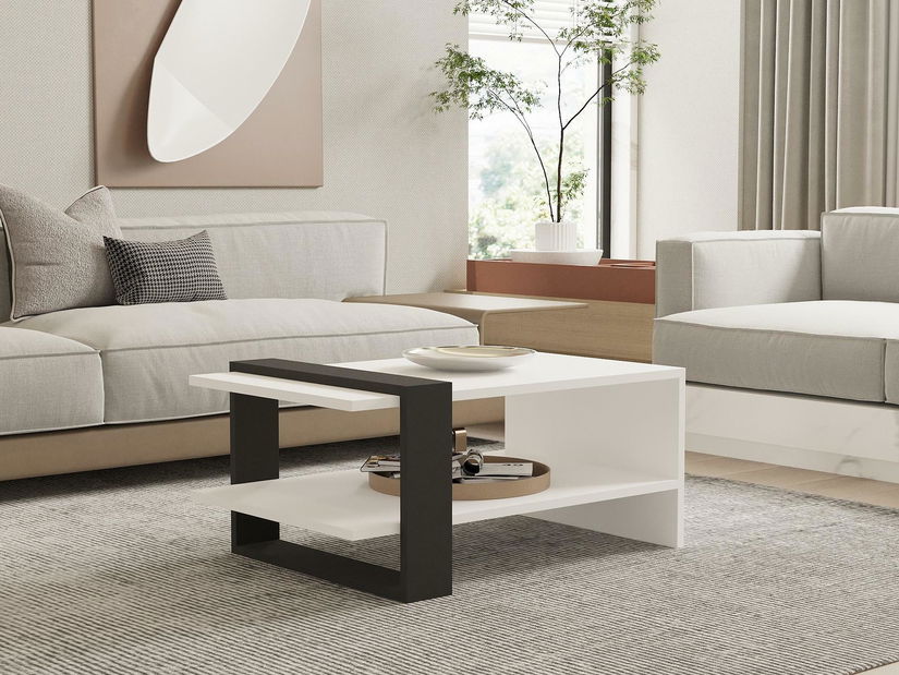 Konferenčný stolík Falck 1 (antracit + biela)