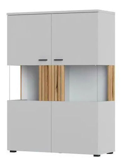 Vitrină Veresa V03 (Cenușă + Stejar coast evoke)