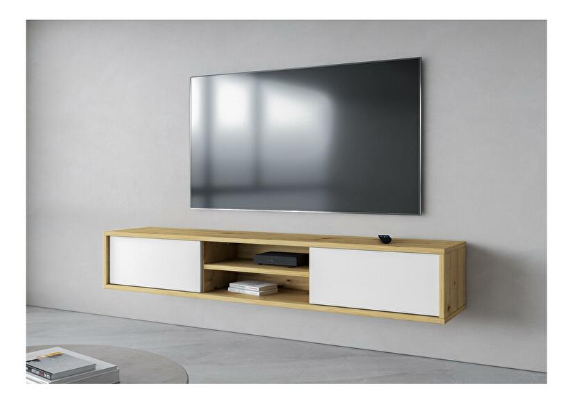 TV stolík Fiora 40 (dub artisan + biela)